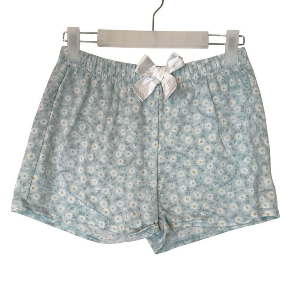 Abercrombie Kids Floral Daisy Elastic Waist Light Blue Sleep Shorts Size 11/12
